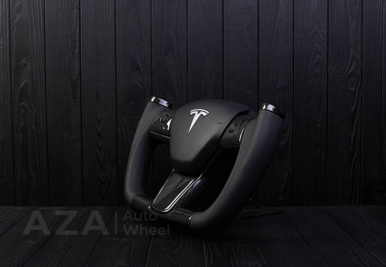 Steering wheel Tesla Model 3/Y Yoke Carbon fiber/Napa - Image 5