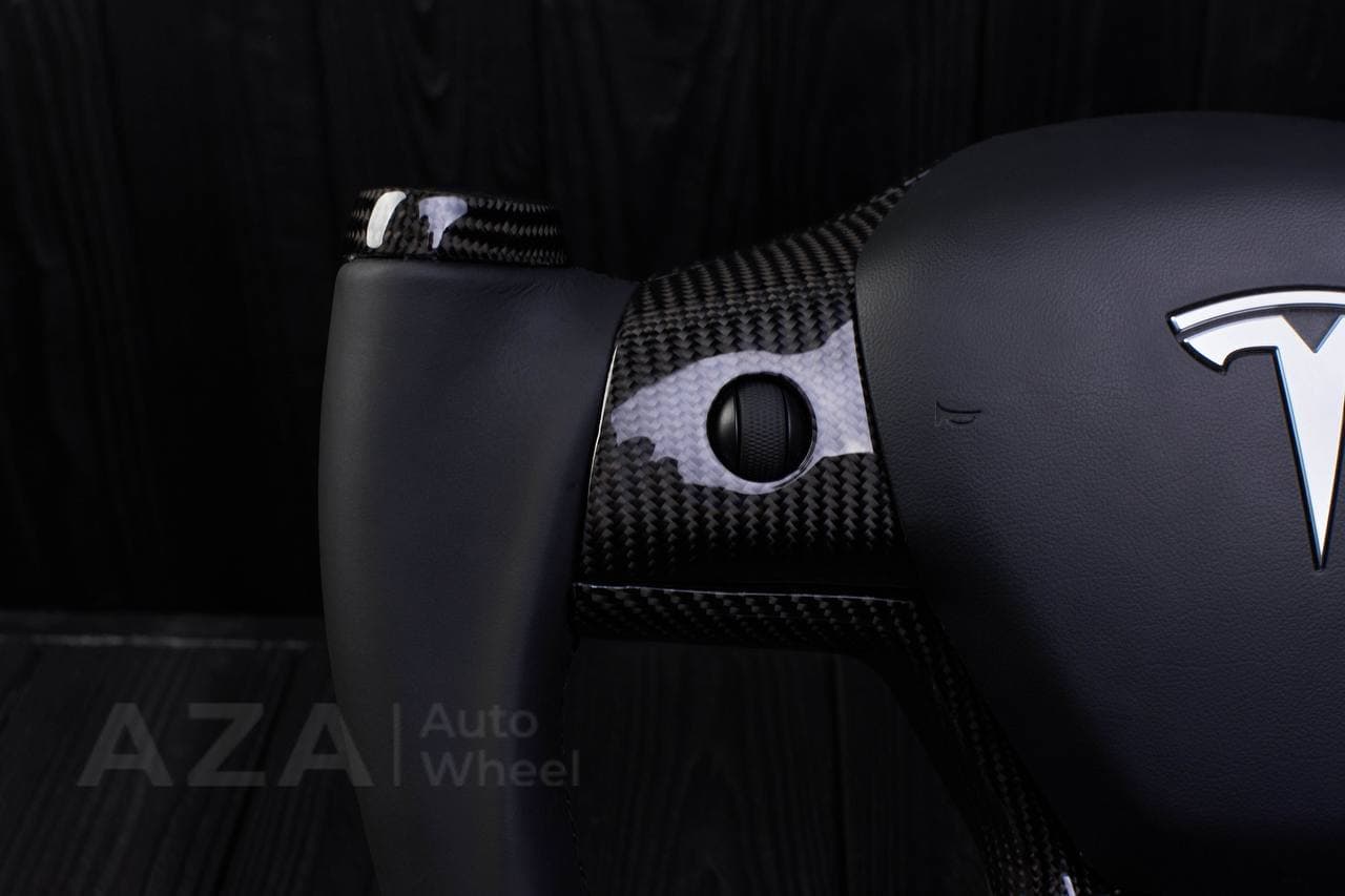 Steering wheel Tesla Model 3/Y Yoke Carbon fiber/Napa - Image 15