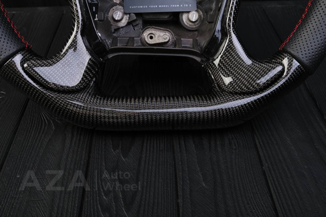Steering wheel GMC Sierra/Silverado/Denali/Yukon 2014-2018 Carbon fiber/Perforated leather/Carbon trims - Image 7