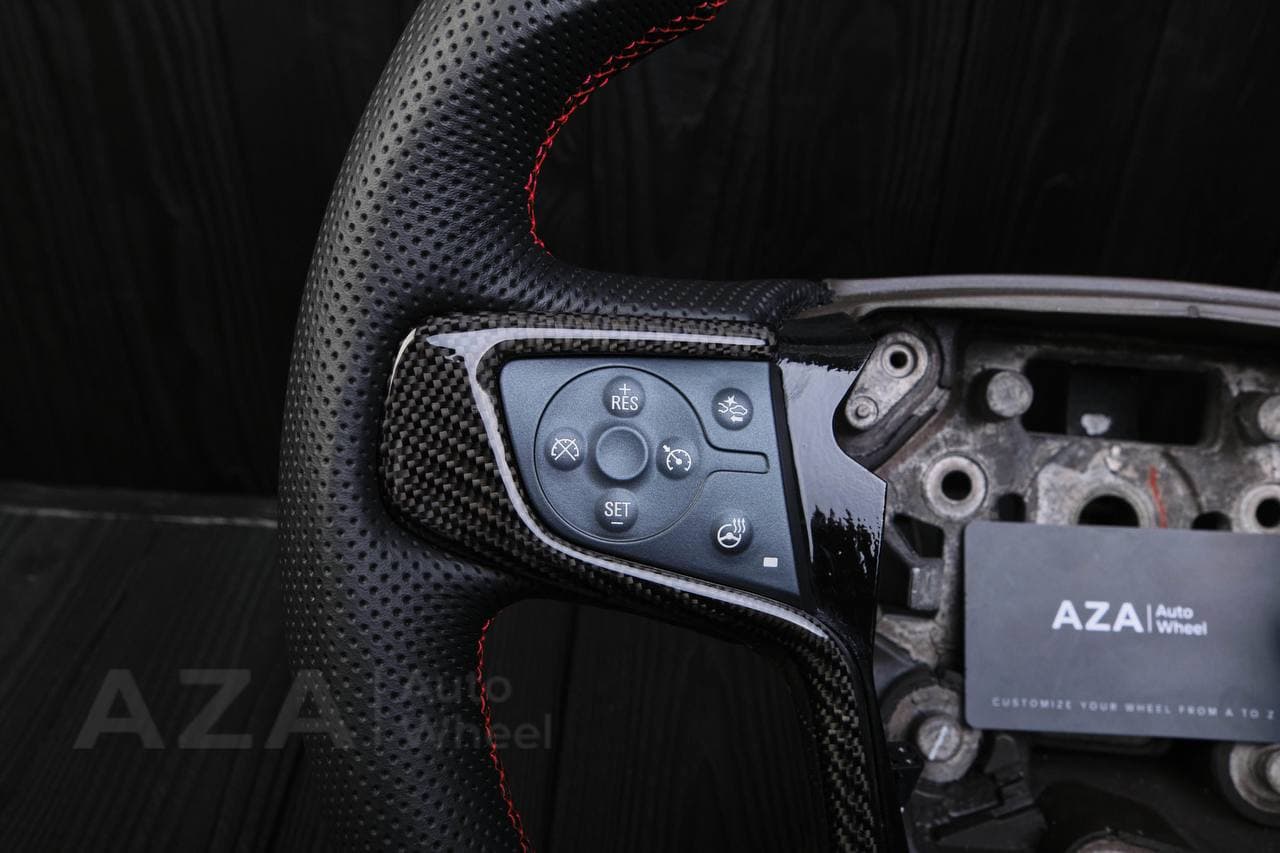 Steering wheel GMC Sierra/Silverado/Denali/Yukon 2014-2018 Carbon fiber/Perforated leather/Carbon trims - Image 6