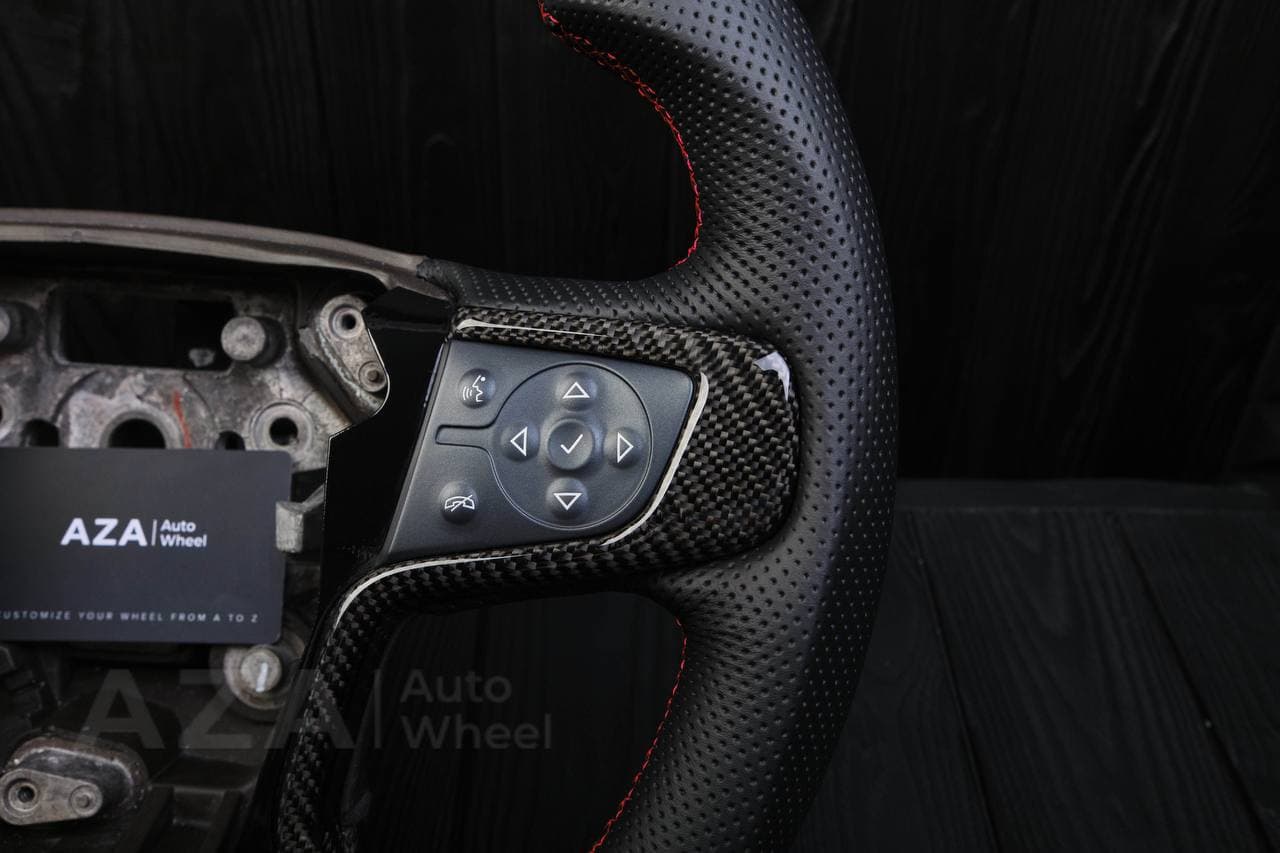Steering wheel GMC Sierra/Silverado/Denali/Yukon 2014-2018 Carbon fiber/Perforated leather/Carbon trims - Image 5