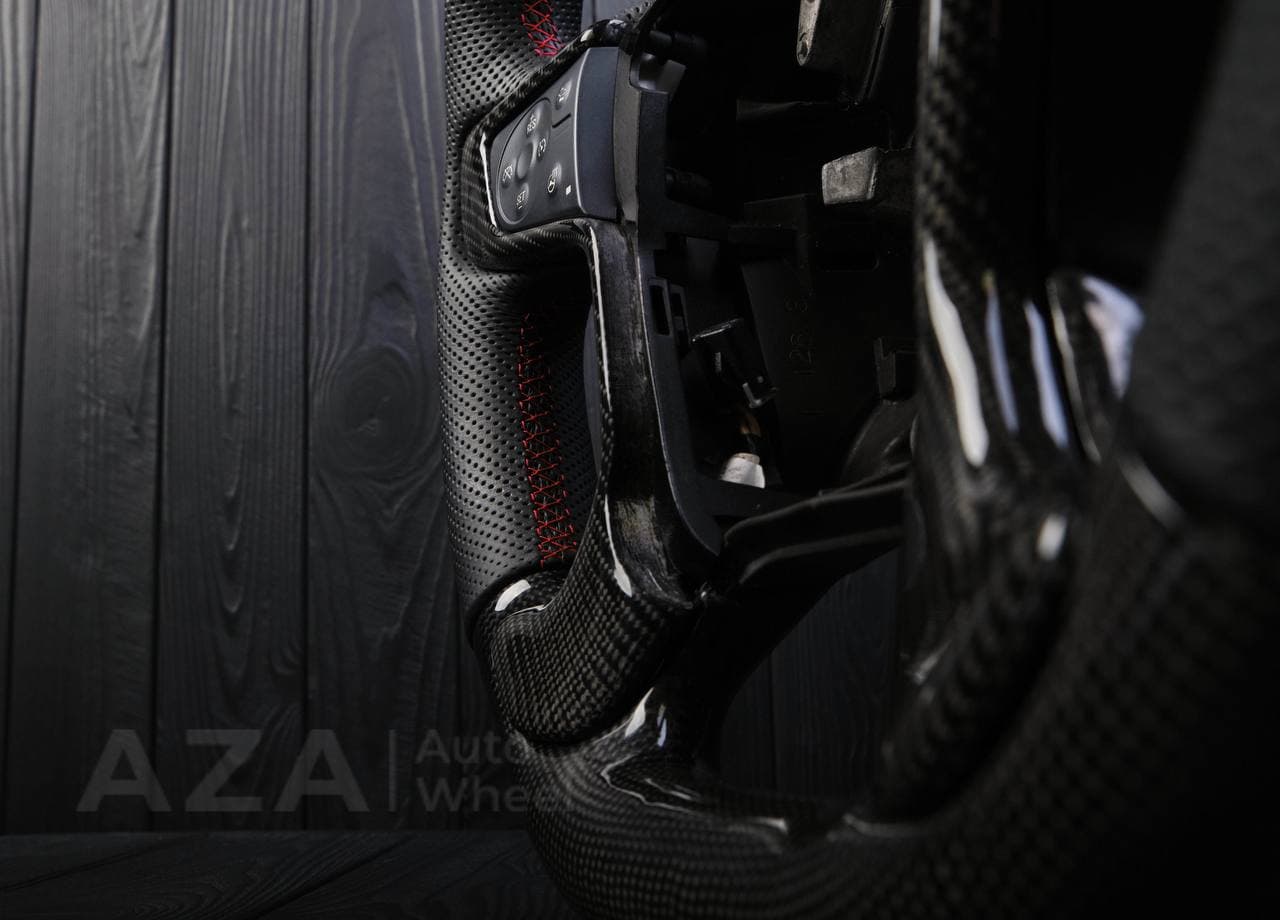 Steering wheel GMC Sierra/Silverado/Denali/Yukon 2014-2018 Carbon fiber/Perforated leather/Carbon trims - Image 3