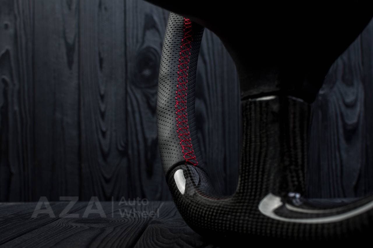 Steering wheel BMW E30 M-Tech 2 (any color stripe and stitch) Carbon fiber/Perforated leather/M stripe - Image 10