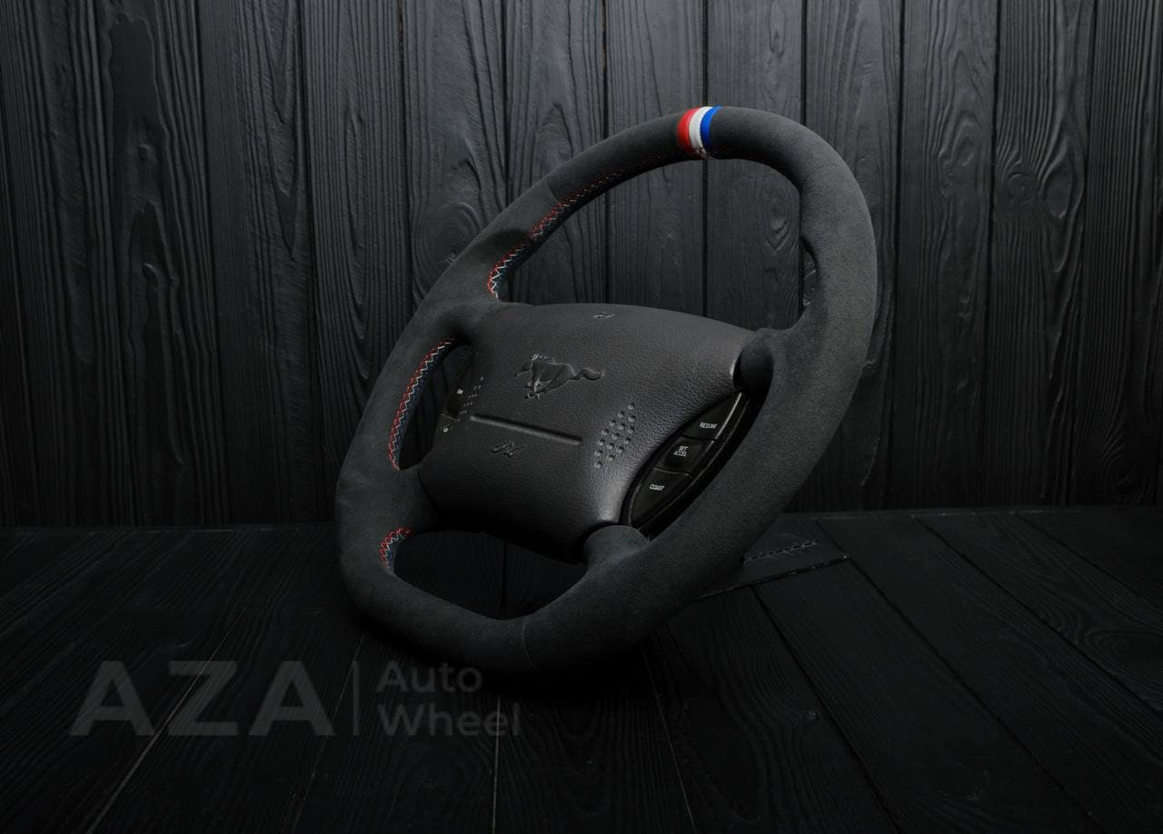 Steering wheel Ford Mustang GT Cobra Alcantara/American flag - Image 6