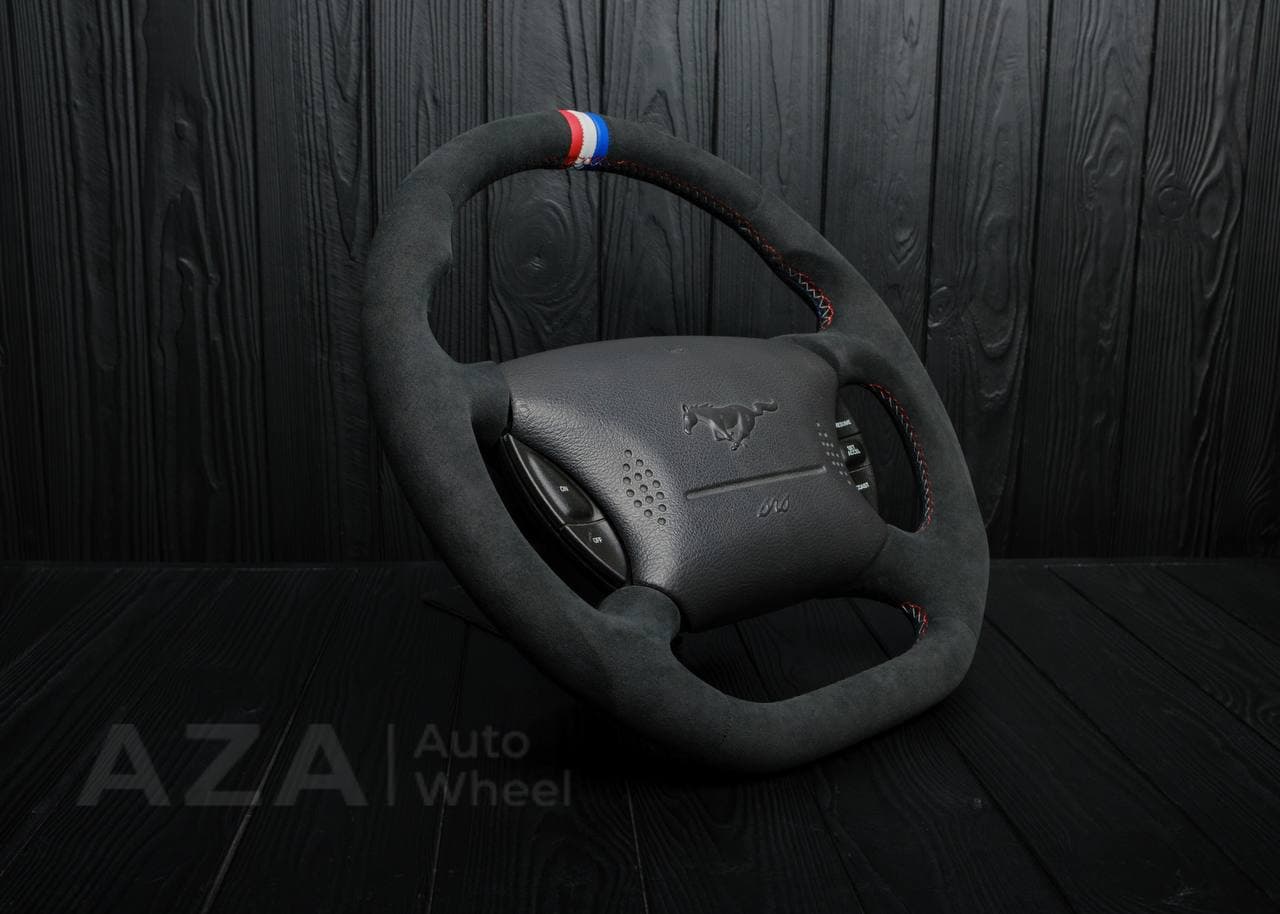 Steering wheel Ford Mustang GT Cobra Alcantara/American flag - Image 4