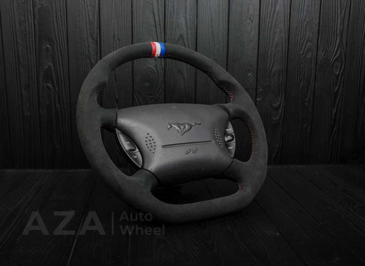 Steering wheel Ford Mustang GT Cobra Alcantara/American flag - Image 3