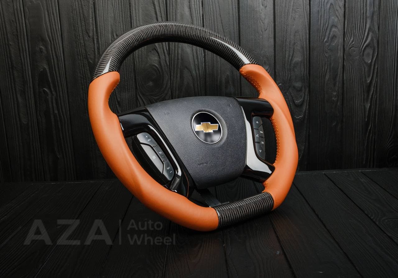 Steering wheel GM SILVERADO, SIERRA, ESCALADE, 2007-2014 Carbon fiber/Napa - Image 3