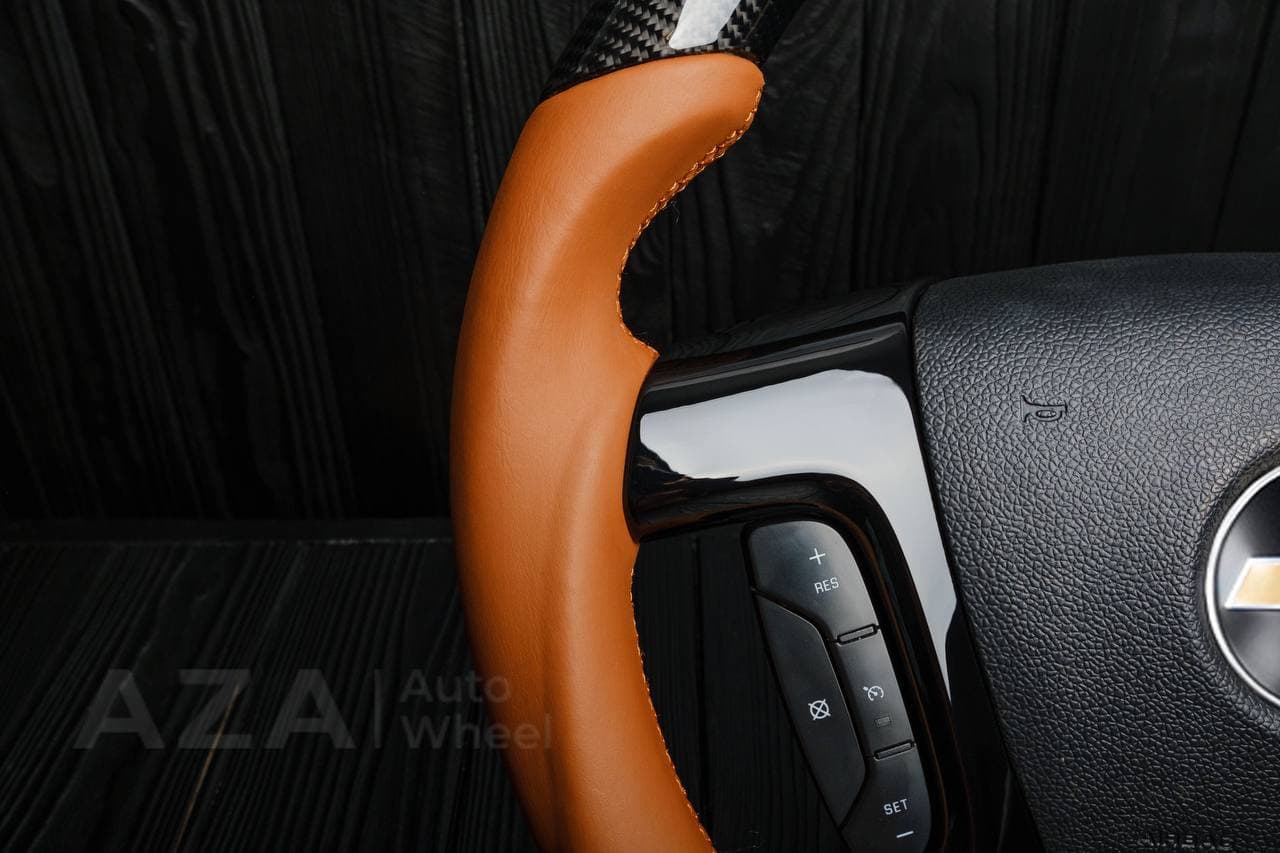 Steering wheel GM SILVERADO, SIERRA, ESCALADE, 2007-2014 Carbon fiber/Napa - Image 13