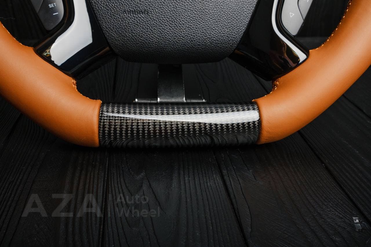 Steering wheel GM SILVERADO, SIERRA, ESCALADE, 2007-2014 Carbon fiber/Napa - Image 12