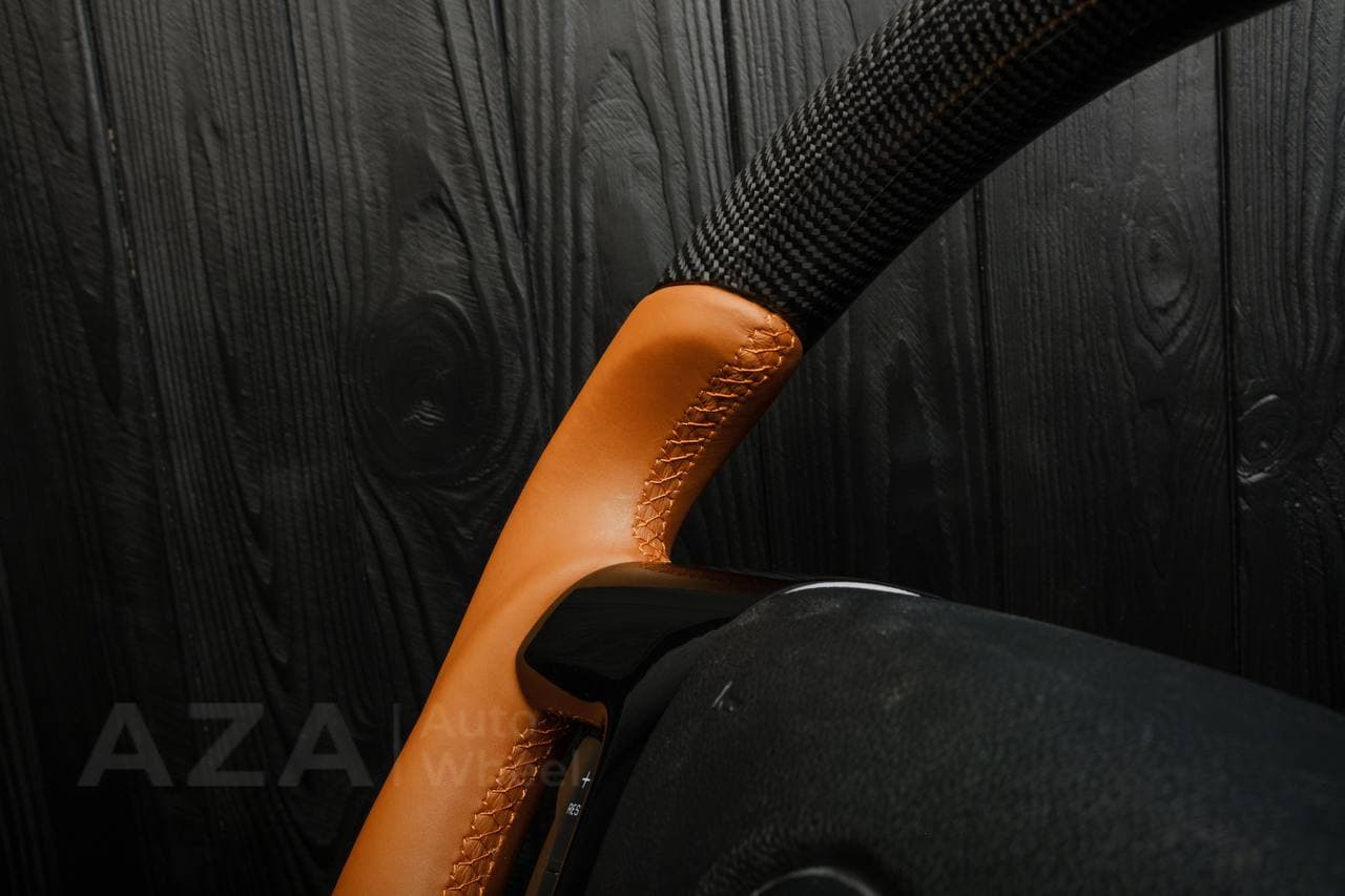 Steering wheel GM SILVERADO, SIERRA, ESCALADE, 2007-2014 Carbon fiber/Napa - Image 9