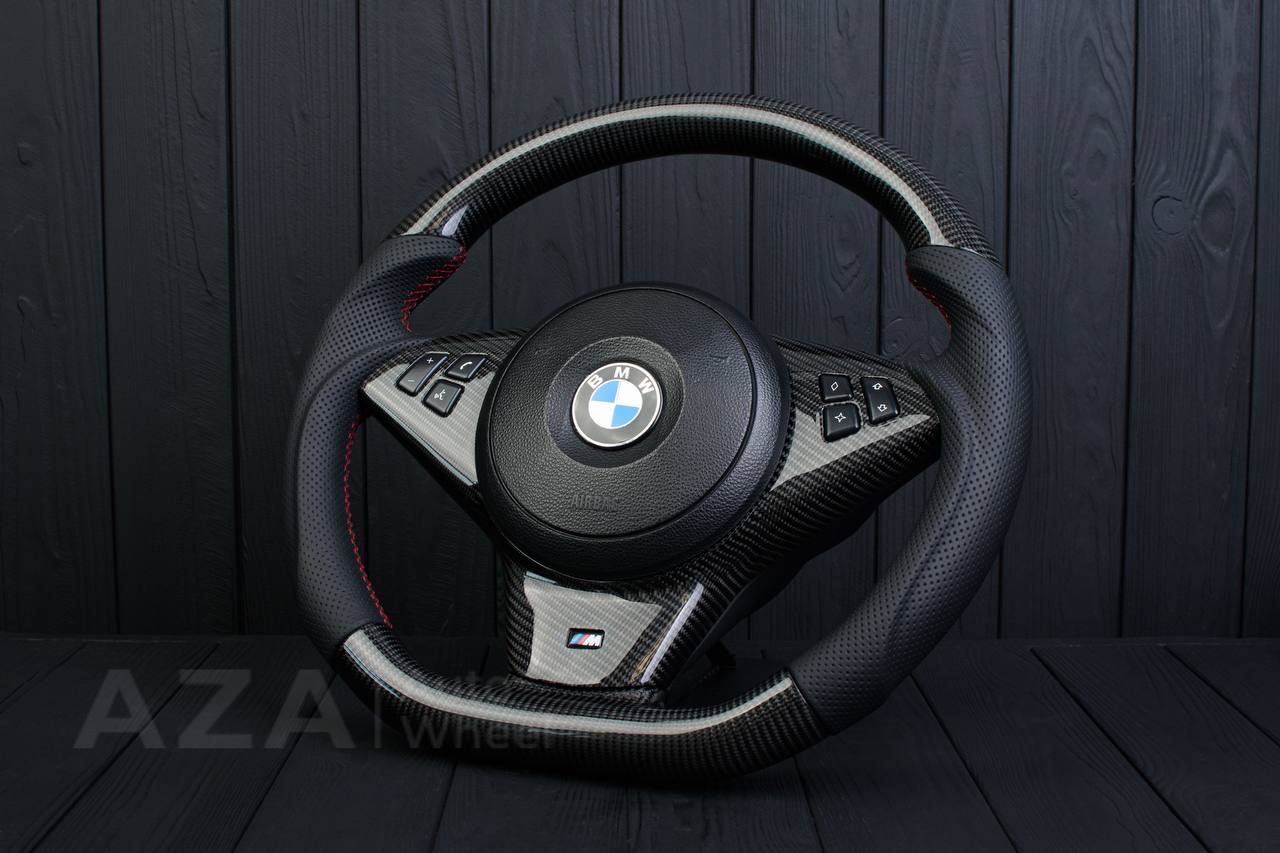 Steering wheel BMW E6X Carbon fiber/Perforated leather - Image 6