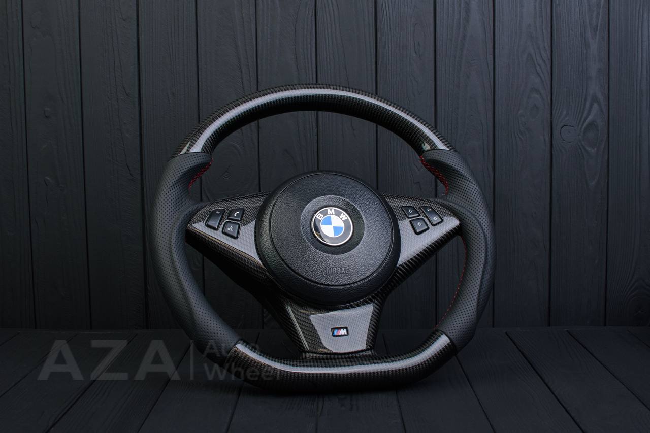 Steering wheel BMW E6X Carbon fiber/Perforated leather - Image 3
