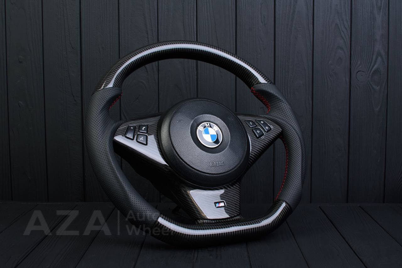Steering wheel BMW E6X Carbon fiber/Perforated leather - Image 4