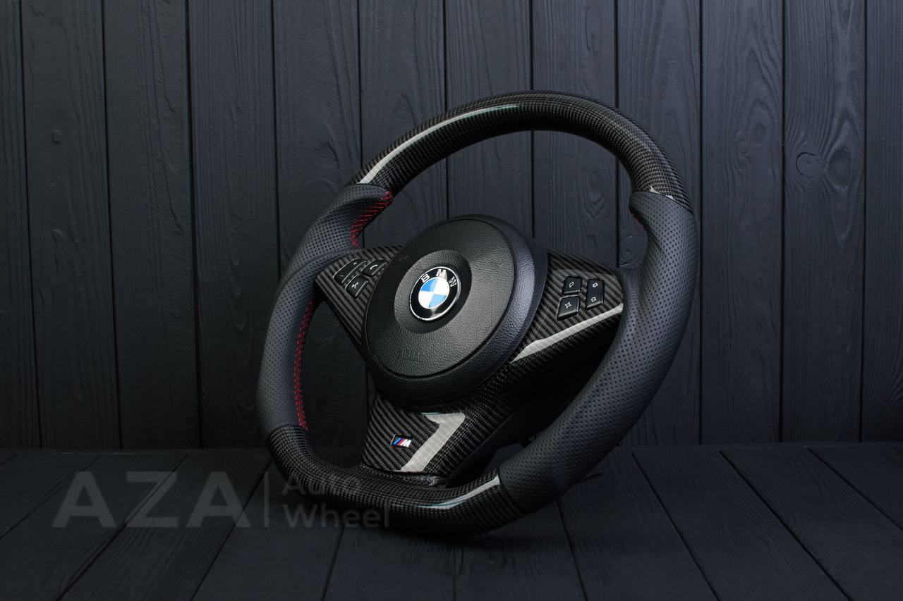 Steering wheel BMW E6X Carbon fiber/Perforated leather - Image 5