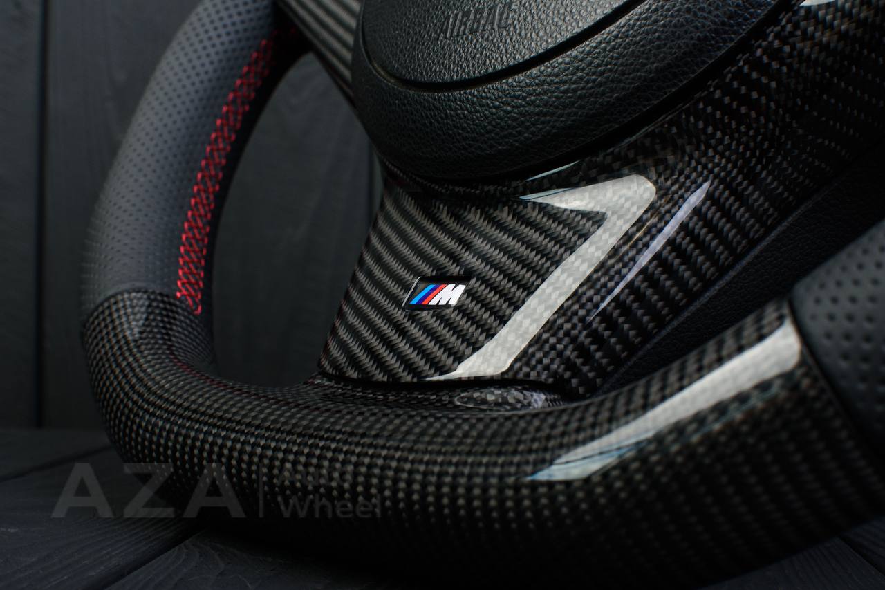 Steering wheel BMW E6X Carbon fiber/Perforated leather - Image 9