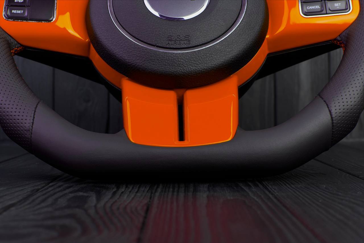 Steering wheel Jeep Wrangler,JK Rubicon,Sahara,Patriot, Compass 2011-2017 Napa/Perforated leather/Orange stripe - Image 9