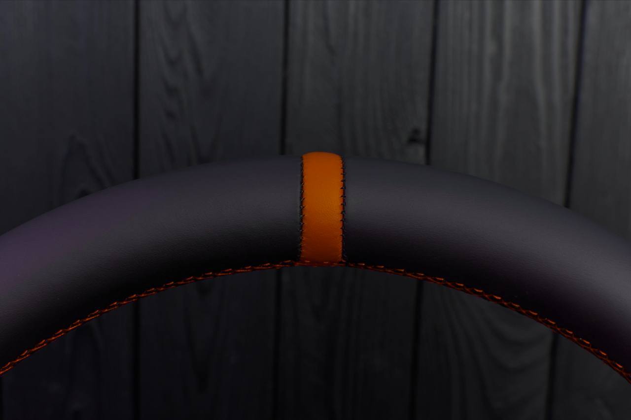 Steering wheel Jeep Wrangler,JK Rubicon,Sahara,Patriot, Compass 2011-2017 Napa/Perforated leather/Orange stripe - Image 7