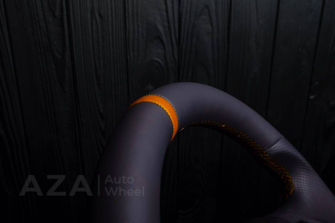 Steering wheel Ford F150/F250/F350 97-2007 Napa/Perforated leather/Orange stripe - Image 13