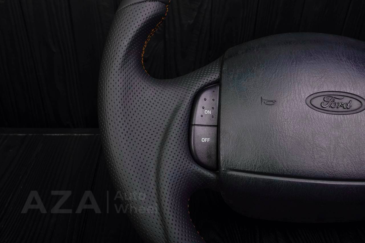 Steering wheel Ford F150/F250/F350 97-2007 Napa/Perforated leather/Orange stripe - Image 11