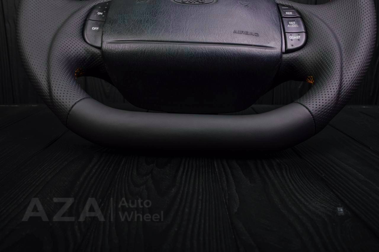 Steering wheel Ford F150/F250/F350 97-2007 Napa/Perforated leather/Orange stripe - Image 9