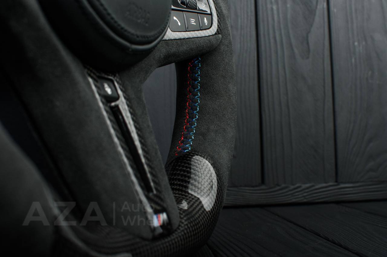 Steering wheel BMW G20 3 SERIES /G30 5 SERIES /G05 X5 / G07 X7 / G15 8 SERIES/ G11 G12 7 SERIES Extended paddles+Heated Carbon fiber/Alcantara/Led screen - Image 9