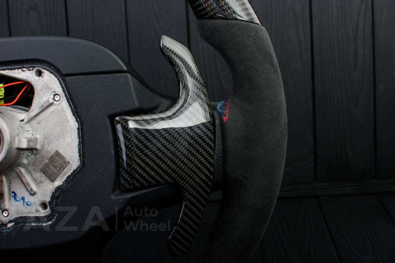 Steering wheel BMW G20 3 SERIES /G30 5 SERIES /G05 X5 / G07 X7 / G15 8 SERIES/ G11 G12 7 SERIES Extended paddles+Heated Carbon fiber/Alcantara/Led screen - Image 6
