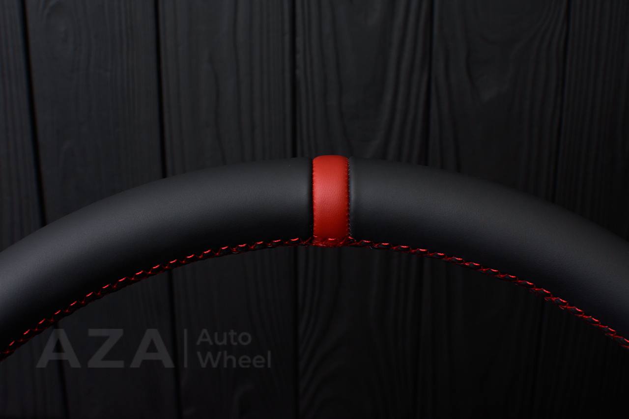 Steering wheel Ford Mustang GT Cobra Napa/Perforated leather/Red stripe (can be any color per request) - Image 15