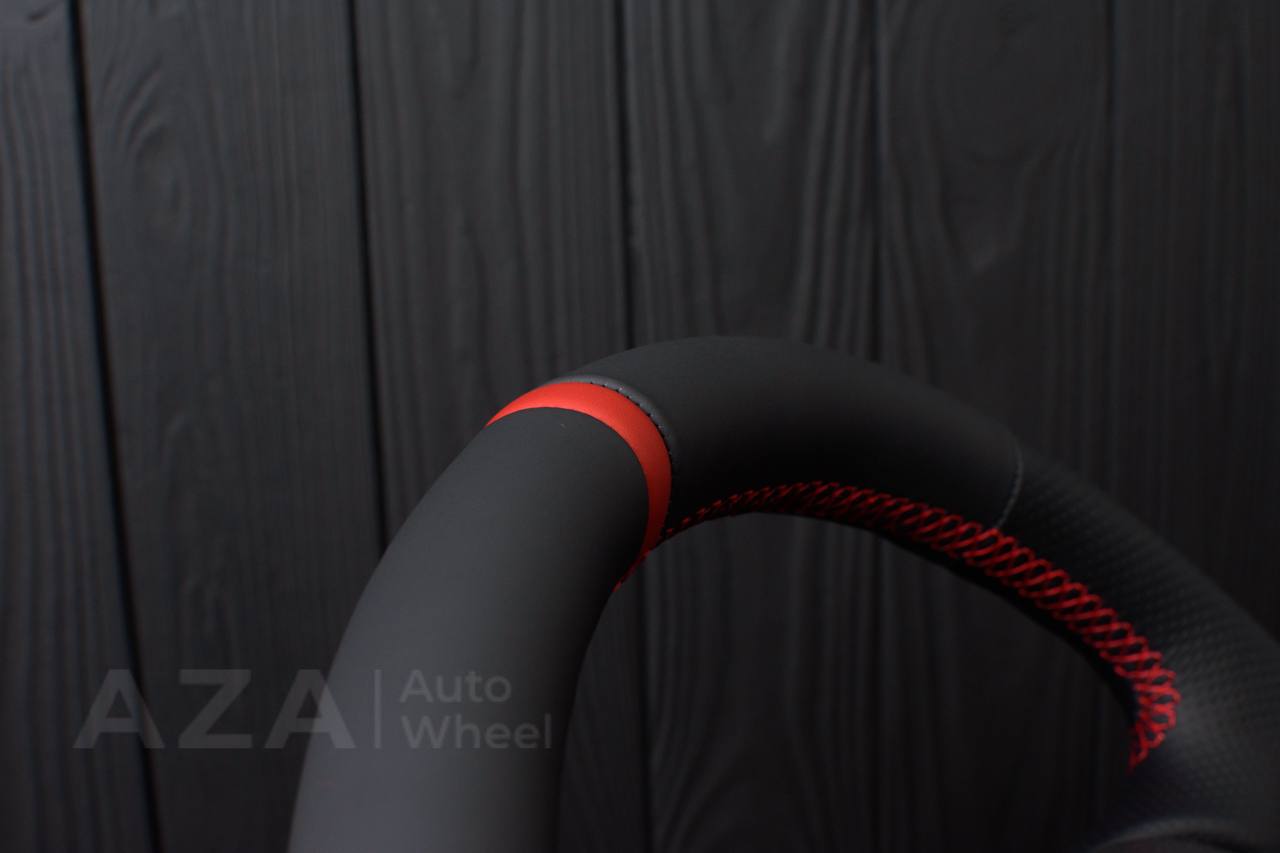 Steering wheel Ford Mustang GT Cobra Napa/Perforated leather/Red stripe (can be any color per request) - Image 13