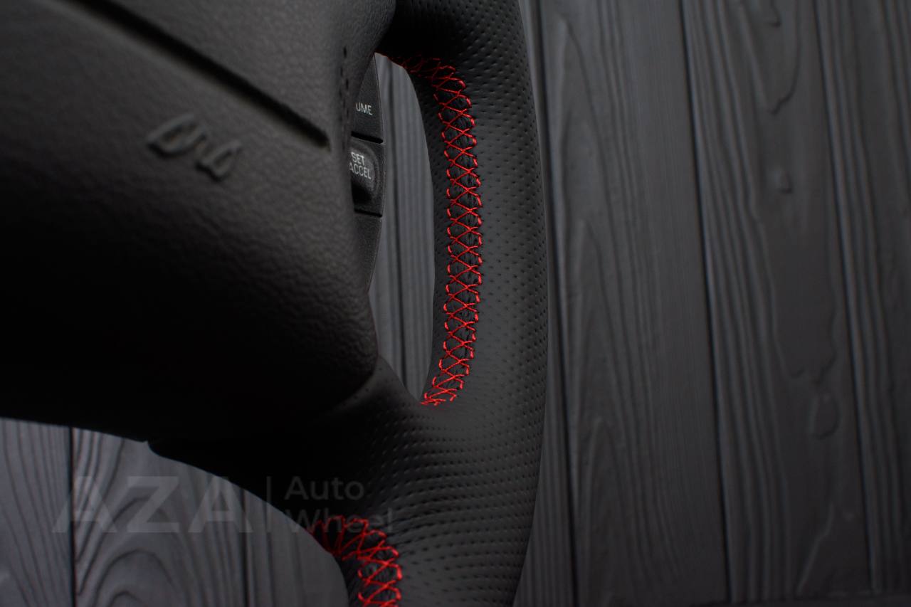 Steering wheel Ford Mustang GT Cobra Napa/Perforated leather/Red stripe (can be any color per request) - Image 12