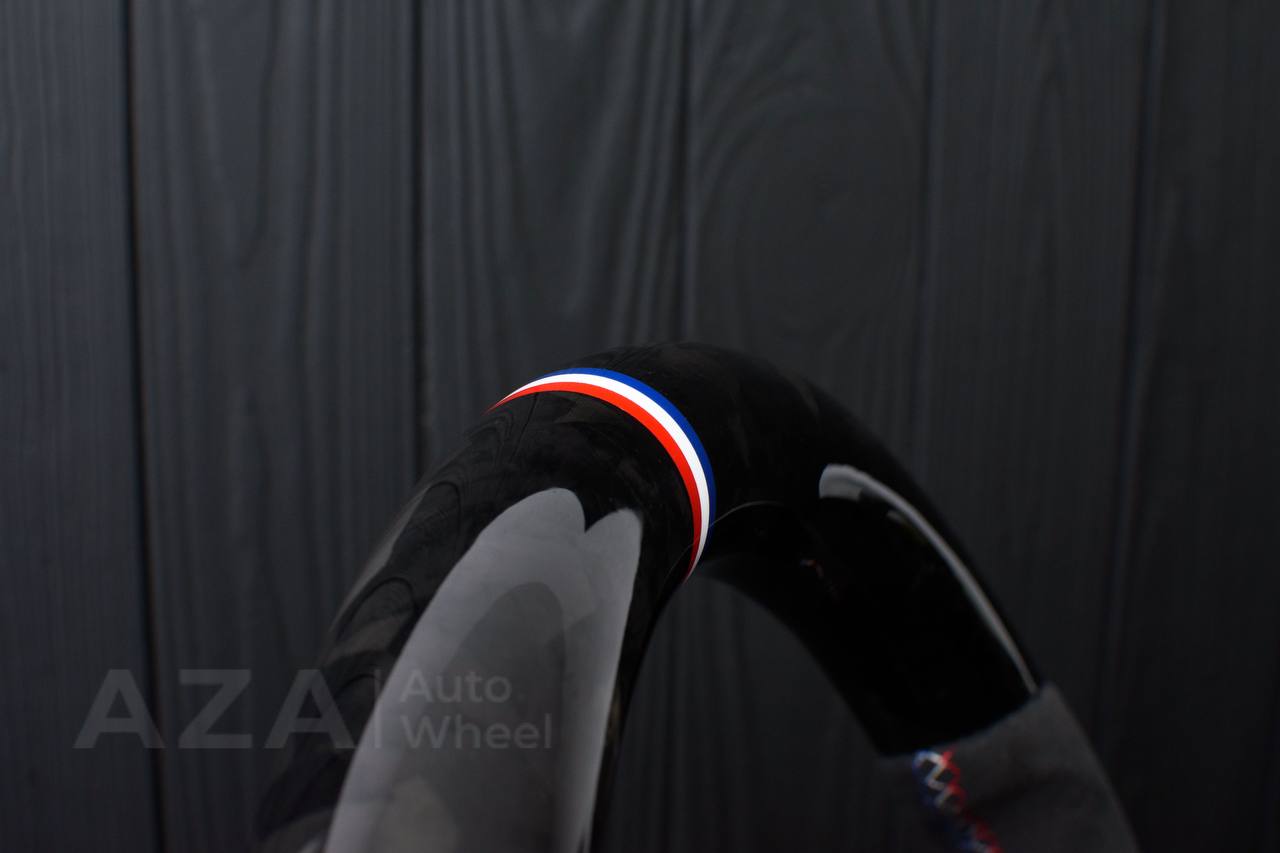 Steering wheel JEEP Wrangler JK Rubicon Sahara Patriot Compass 2011-2017 Carbon fiber/Alcantara/American flag colors - Image 14