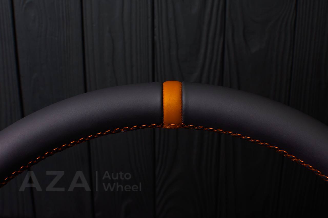 Steering wheel Ford Mustang GT Cobra Napa/Perforated leather/Orange stripe (can be any color per request) - Image 16