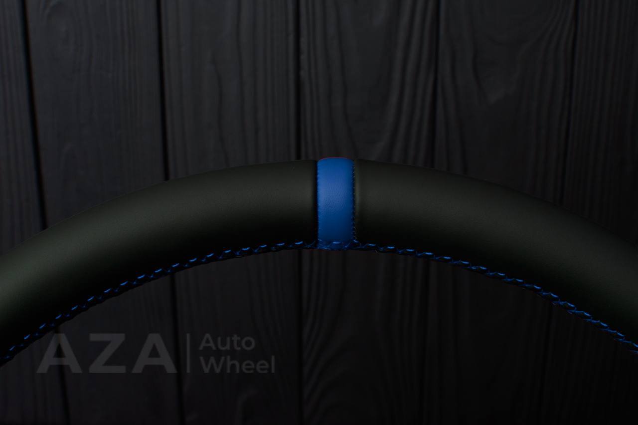 Steering wheel Ford Mustang GT Cobra Napa/Perforated leather/Blue stripe (can be any color per request) - Image 14