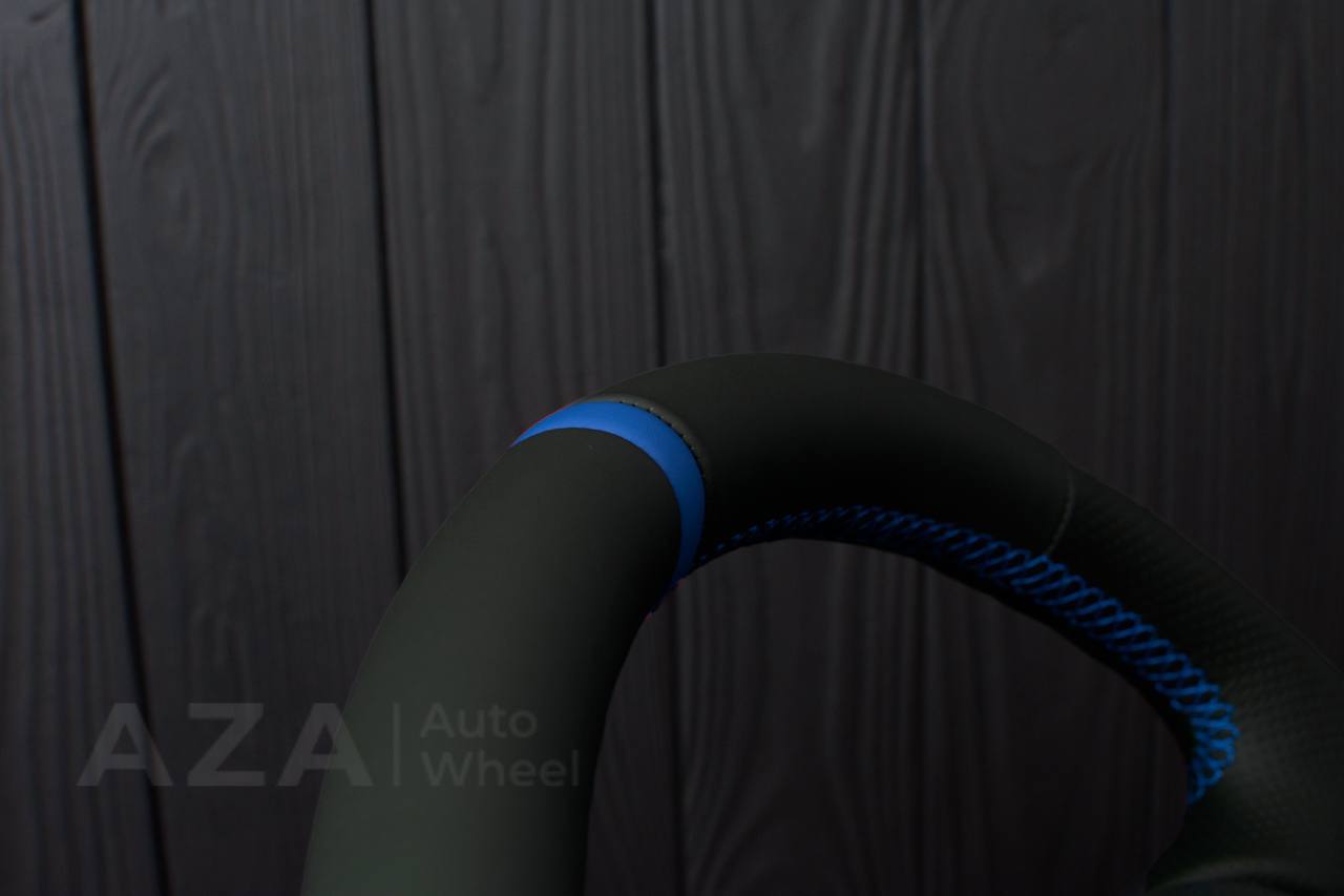 Steering wheel Ford Mustang GT Cobra Napa/Perforated leather/Blue stripe (can be any color per request) - Image 13