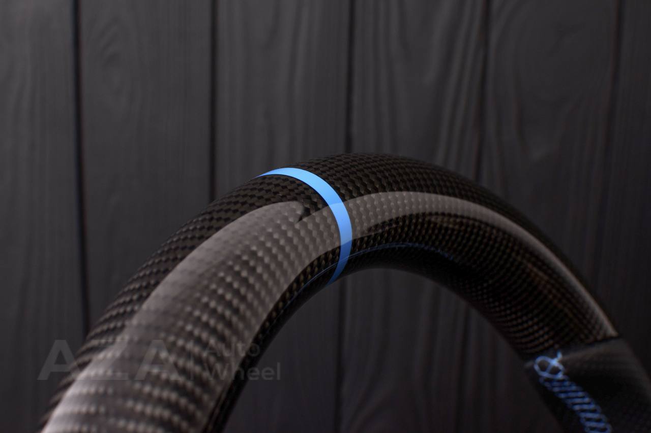 Steering wheel BMW i3 Carbon fiber/Perforated leather/Blue stripe - Image 12