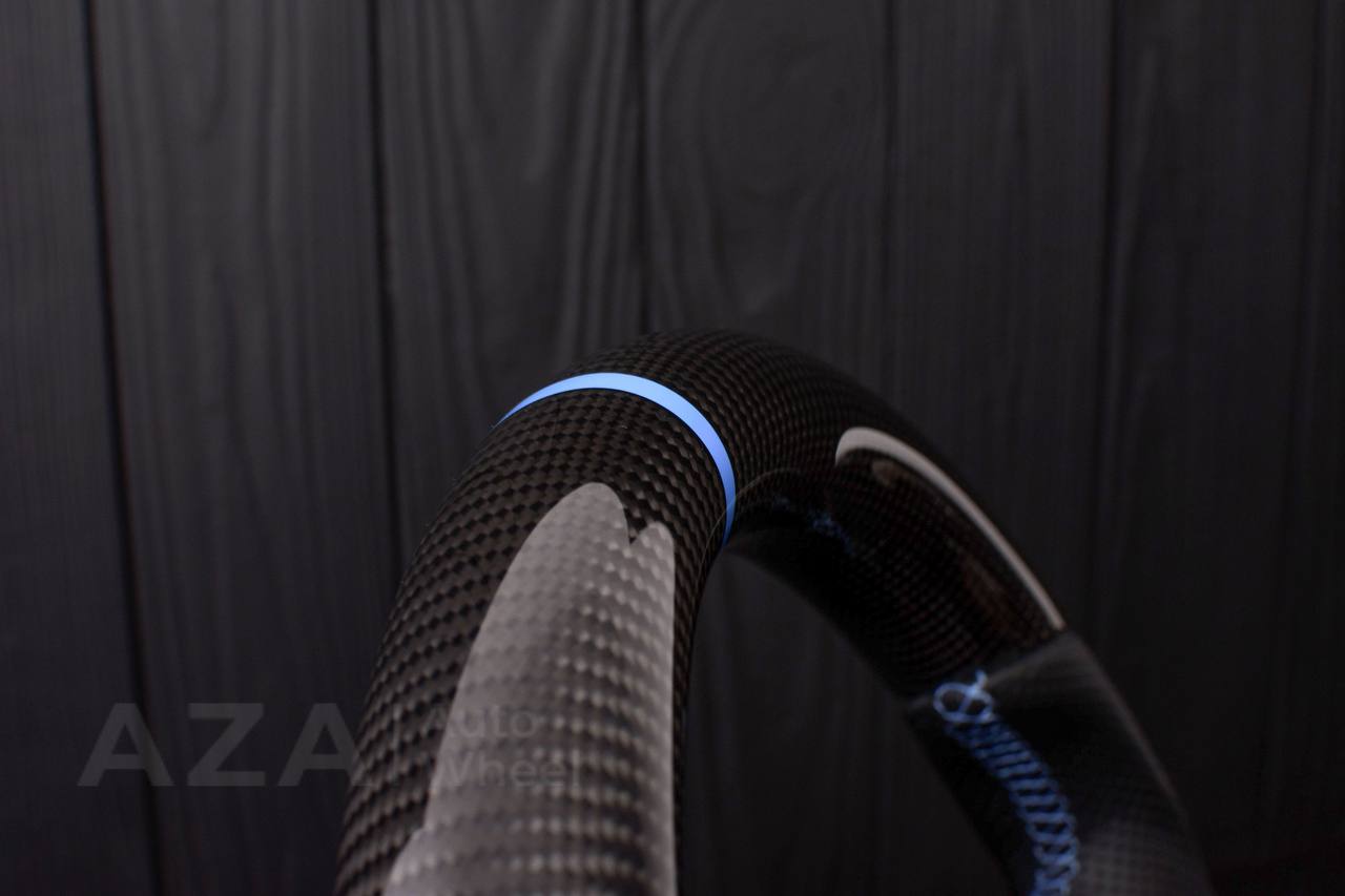 Steering wheel BMW i3 Carbon fiber/Perforated leather/Blue stripe - Image 11