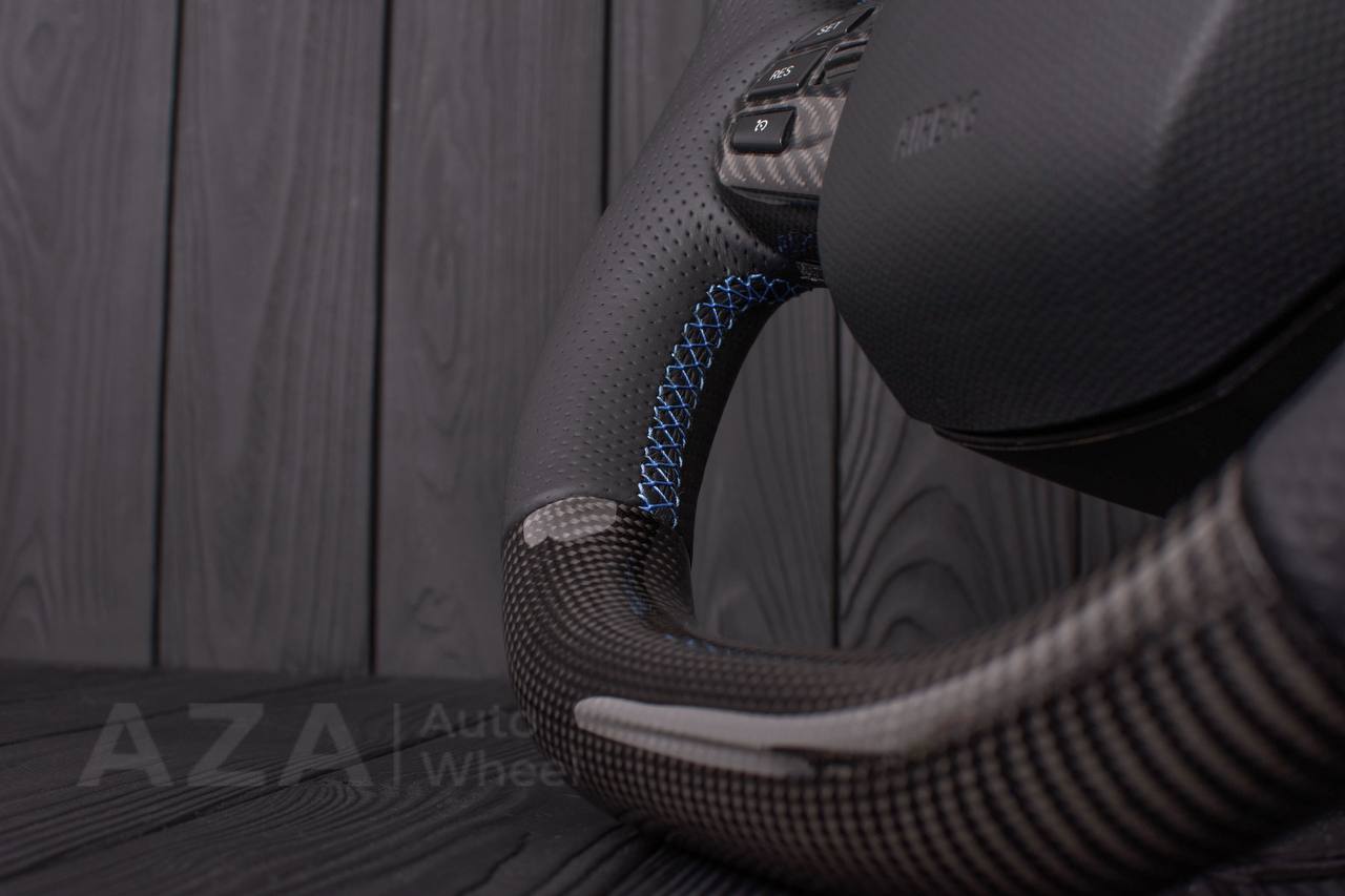 Steering wheel BMW i3 Carbon fiber/Perforated leather/Blue stripe - Image 7