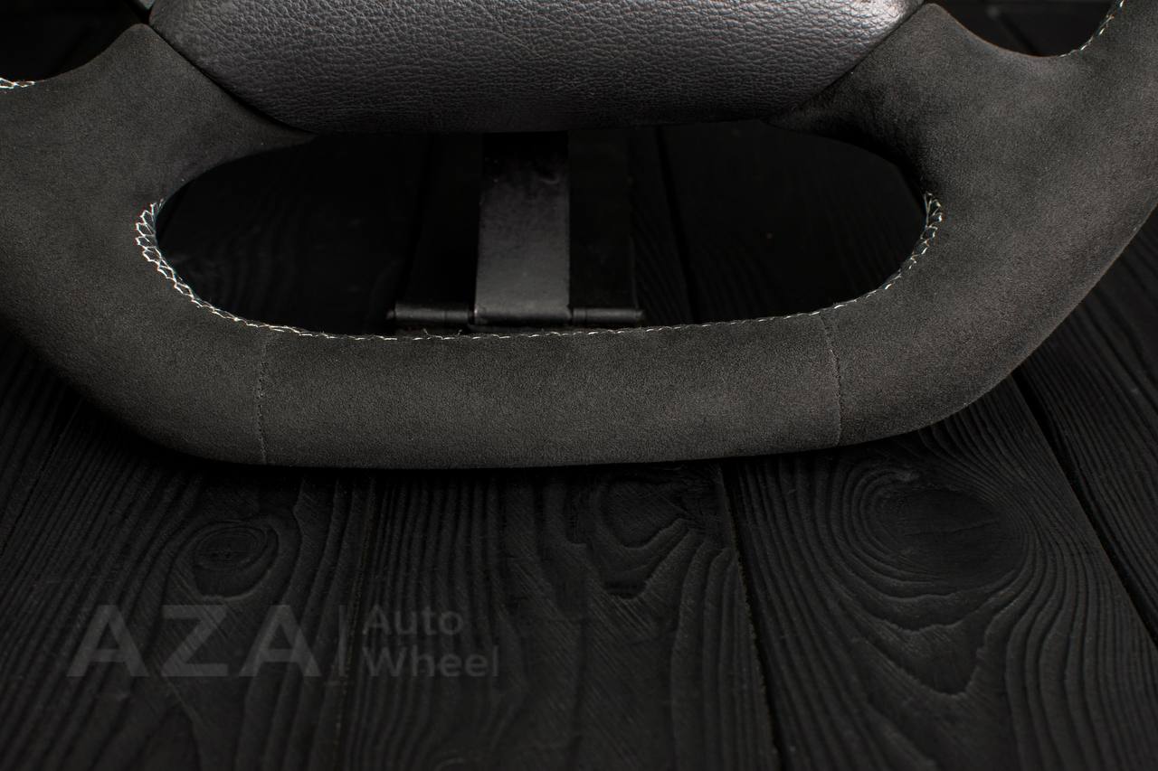 Steering wheel Ford Mustang GT Cobra Alcantara/White stripe (can be any color per request) - Image 8