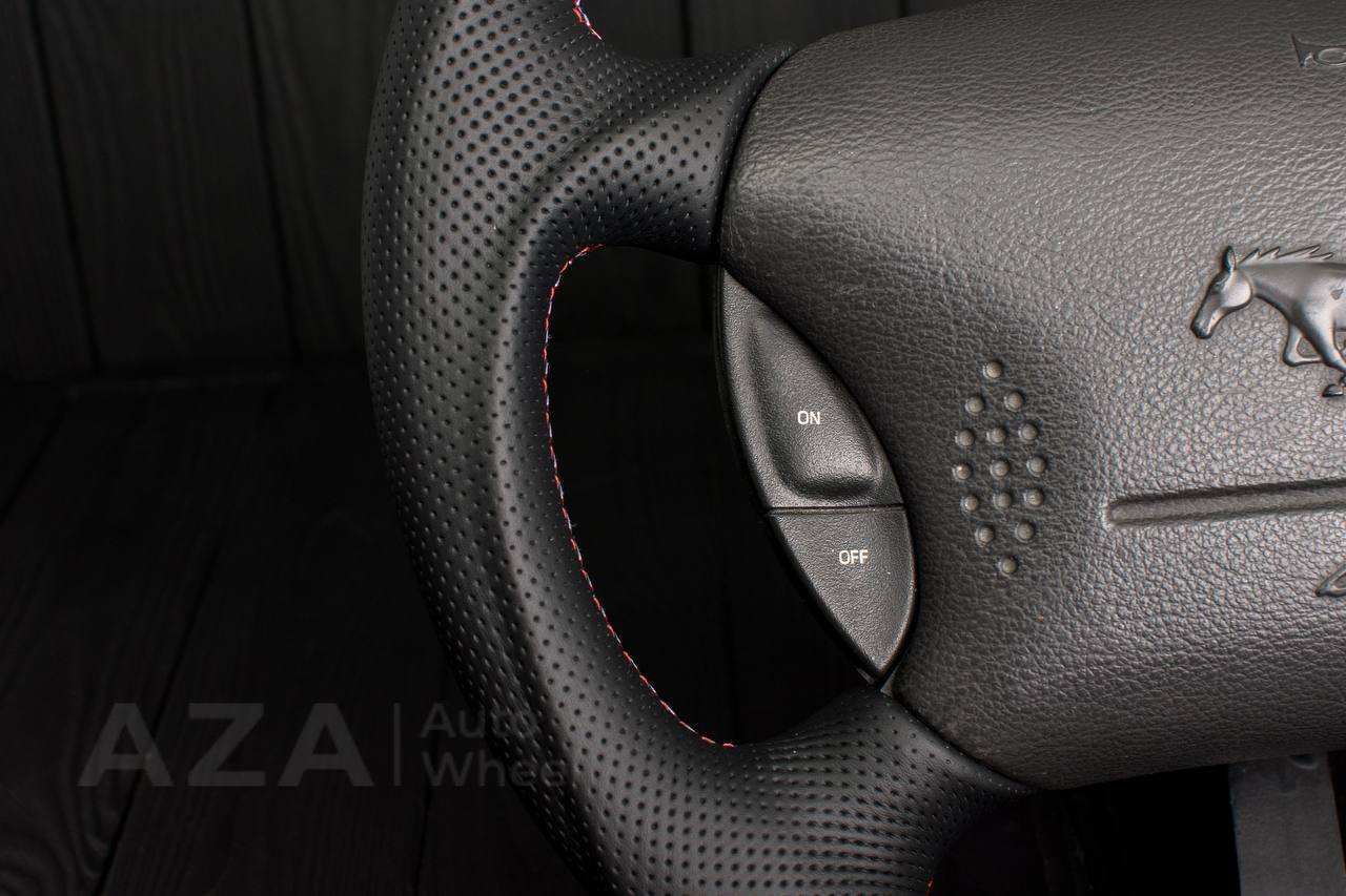 Steering wheel Ford Mustang GT Cobra Alcantara/Perforated leather/American flag (can be any color per request) - Image 9