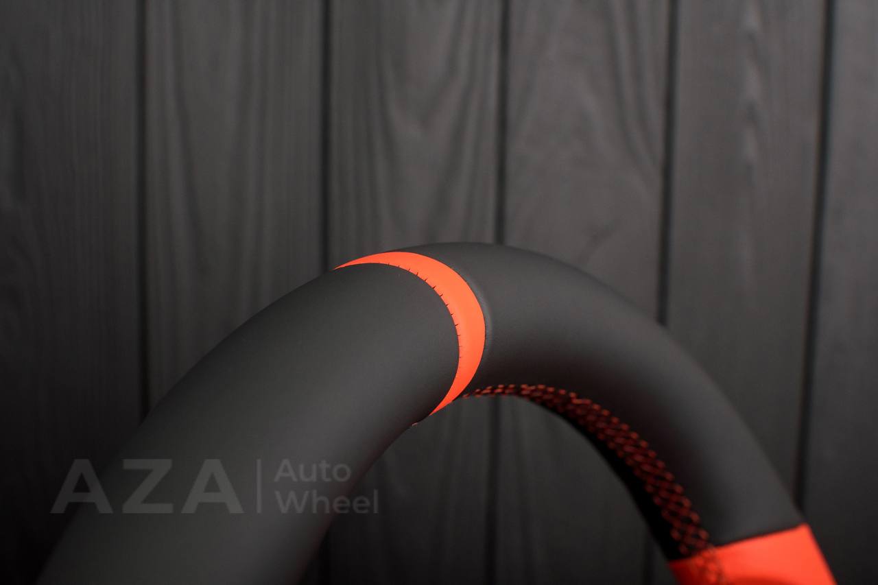 Steering wheel 2010+ Toyota 4Runner/Tacoma/Tundra/Sequoia Napa/Perforated leather/Orange stripe - Image 12