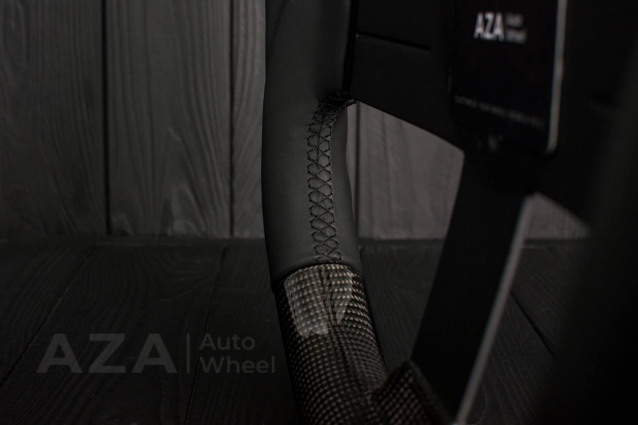 Steering wheel Chevrolet Camaro Iroc Z28 Berlinetta 1982-89 Custom flat bottom Carbon fiber/Napa/Red stripe - Image 11