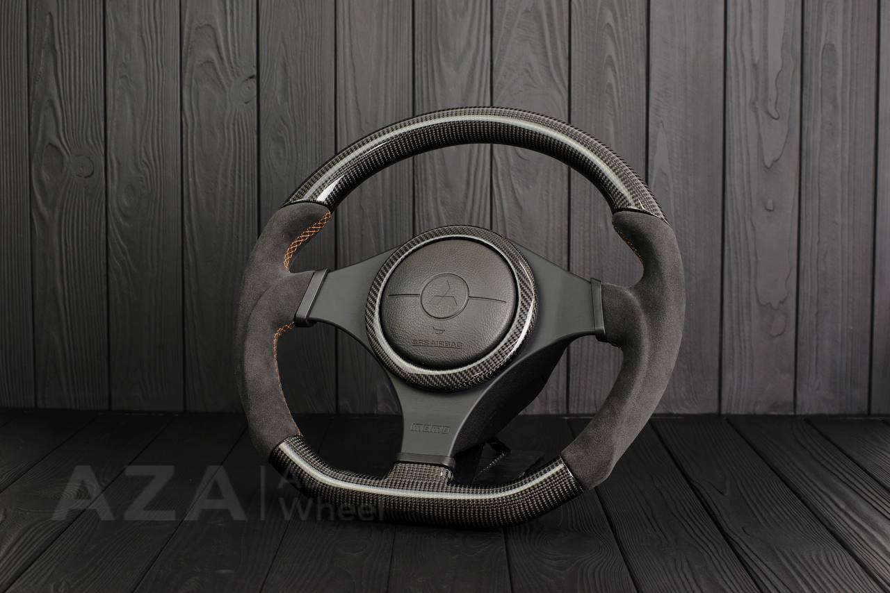 Steering wheel Mitsubishi Lancer Evolution 7/8/9 Carbon fiber/Alcantara - Image 4