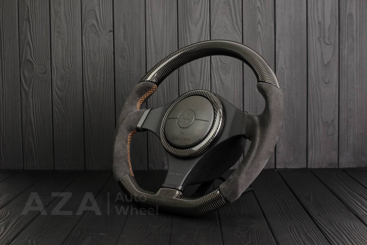 Steering wheel Mitsubishi Lancer Evolution 7/8/9 Carbon fiber/Alcantara - Image 5