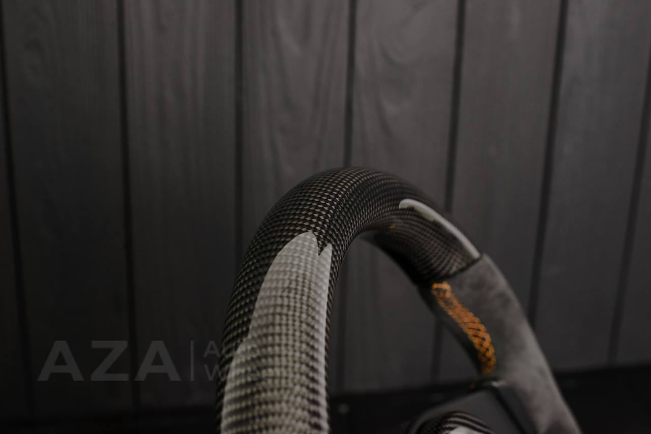 Steering wheel Mitsubishi Lancer Evolution 7/8/9 Carbon fiber/Alcantara - Image 15