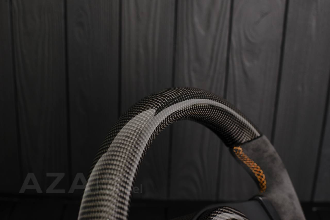 Steering wheel Mitsubishi Lancer Evolution 7/8/9 Carbon fiber/Alcantara - Image 14
