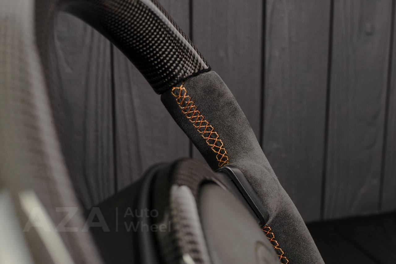 Steering wheel Mitsubishi Lancer Evolution 7/8/9 Carbon fiber/Alcantara - Image 12
