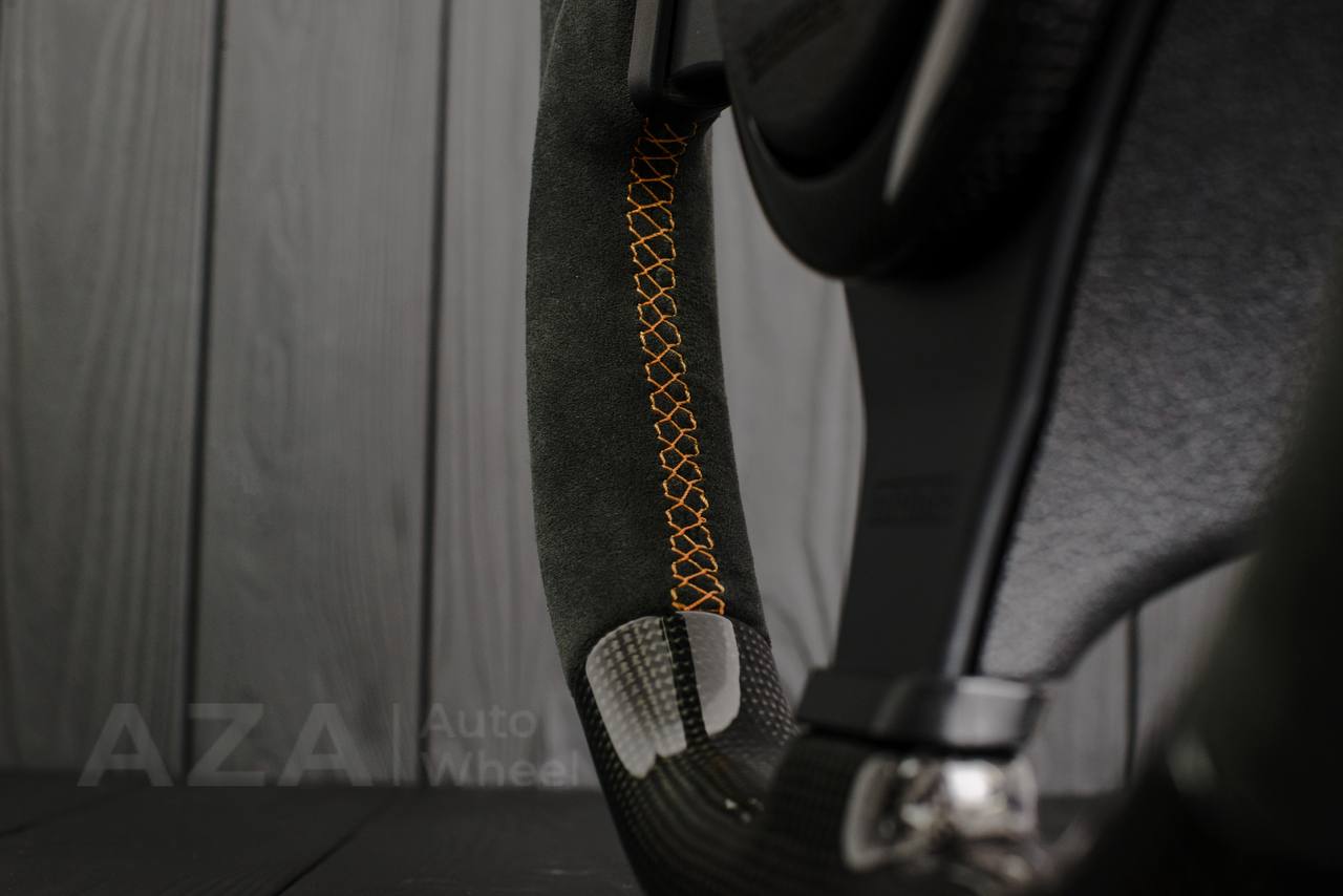 Steering wheel Mitsubishi Lancer Evolution 7/8/9 Carbon fiber/Alcantara - Image 6