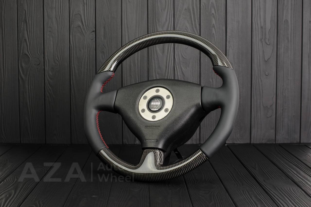 Steering wheel Mitsubishi Lancer Evolution 4 Carbon fiber/Napa (can be any color) - Image 5