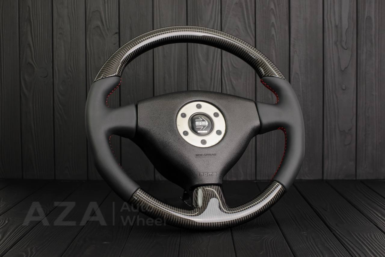 Steering wheel Mitsubishi Lancer Evolution 4 Carbon fiber/Napa (can be any color) - Image 3