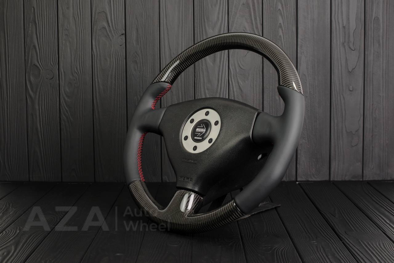 Steering wheel Mitsubishi Lancer Evolution 4 Carbon fiber/Napa (can be any color) - Image 6