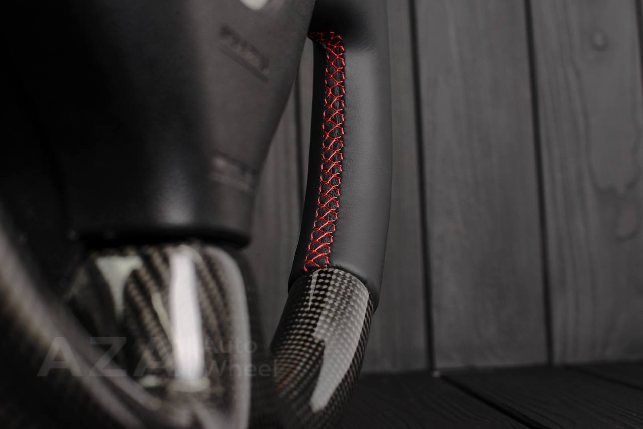 Steering wheel Mitsubishi Lancer Evolution 4 Carbon fiber/Napa (can be any color) - Image 10